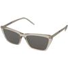 Saint Laurent SL 737 Mica Thin 004 | Occhiali da Sole Graduati o Non Graduati | Prova Online | Plastica | Cat Eye | Avorio, Trasparente | Adrialenti
