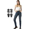 HULG Pantaloni Moto Donna,jeans Da Moto Slim Fit Da Donna Con Protezioni Per Ginocchia E Fianchi, Pantaloni Da Moto Skinny Elastici (Blue,XS)