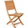 SALMAR Sedia in Legno California Pieghevole Colore Naturale
