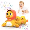 Gofimyee Giocattoli per anatre musicali, giocattoli per bambini di 1, 2 e 3 anni, giocattolo sonoro Early Education con Lullaby, tra cui una grande anatra, due piccole anatre e batterie