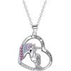 J.MUEN Collana Ragazza e Unicorno Argento 925 Collana Ragazza e Cavallo Ciondolo - con Cofanetto Regalo - Regalo di Compleanno Gioielli Unicorno per Donne