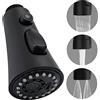 FFXN 1Pcs 3 Modalità rubinetto cucina con doccetta, Rubinetto Cucina Nero, Rubinetti Cucina con Beccuccio Girevole a 360° per Miscelatore Lavabo e Rubinetti Lavabo Bagno