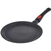 KAMBERG Crepiera 28 cm, Manico Rimovibile, Ghisa di Alluminio, Rivestimento Antiaderente di Alta Performance Pietra, Tutti Fornelli y induzione, Senza PFOA