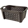 Tontarelli Cesta Biancheria Arianna Senza Coperchio Lt 35 Wenge Lavabile sotto Acqua Reciclabile Plastica Rettangolare Marrone