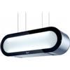 Baraldi ALEXA Cappa isola sospesa 90 x 30 cm - Inox con Vetro Nero e Bianco - 800 m³/h - Telecomando incluso - 01ALXIS090ST80