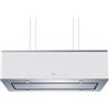 Baraldi DIADE Cappa isola sospesa 90 x 30 cm - Inox e Bianco - Aspirazione 800 m³/h - Pulsantiera - 01DIA090STW80