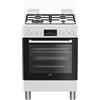 Beko FBE62310GW cucina a libera installazione bianca, 60x60cm, piano gas, forno elettrico ventilato, grill elettrico, 66 Lt, Сlasse A