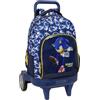safta Sonic City - Zaino grande con ruote, compatto evoluzione, rimovibile, ideale per bambini di diverse età, comodo e versatile, qualità e resistenza, 33 x 22 x 45 cm, blu, M, Casual