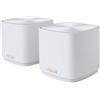 ASUS ZenWiFi XD5 Sistema Mesh Wi-FI 6 AX, Doppia Banda, 3000 Mbit/s, 465m2, AiProtection con TrendMicro a Vita, Bianco, 2 pezzi