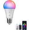 Wiby Lampadine LED Alexa Intelligente WiFi E27, Dimmerabile 14W, Lampadina Smart A65 RGBWW Multicolore 2700K-6500K, 806LM/1400LM, Funziona con Alexa e App,1 Pezzi