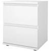 Comodino 2 cassetti nova bianco 40,2x34x48,2 cm