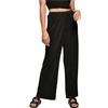 Urban Classics Ladies Plisse Pants, Pantaloni Donna, Nero (Black), M