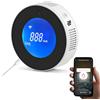 BoundlessBrothers Rilevatore di Gas WiFi ，Rilevatore Fughe di Gas/Gas Naturale/Gas di Carbone/Gas Metano/GPL, Sensore Gas ，Allarme di Gas, Certificato EN 50194，Compatibile con App, Display LCD