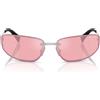 Miu Miu Occhiali da Sole MUA50S 1BC70J Argento/Rosa Specchiato Donna