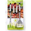 Ompagrill Set 3 utensili per barbecue ompagrill in acciaio 36 cm