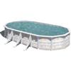 Gre Piscina fuori terra ovale gre groenlandia in acciaio effetto legno nordico 730x375x132 - cod. kitprov738n