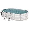 Gre Piscina fuori terra ovale gre groenlandia in acciaio effetto legno nordico 610x375x132 - cod. kitprov618n