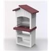 Linea VZ Barbecue a legna o carbonella in cemento linea vz bilbao 68x58x156 cm