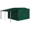 Tettoia laterale per casetta da giardino biohort europa mis. 6/7 colore verde scuro metallizzato, 42060