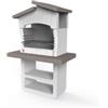 Sarom Fuoco Barbecue a legna o carbonella in cemento sarom fuoco zara 114x64x170 cm