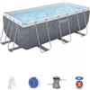 Bestway Piscina fuori terra con struttura rettangolare bestway power steel frame con pompa + scala + chemconnect effetto marmo 412x201x122 cm - cod. 56722-new