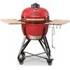 Kamado Bono Barbecue a carbone kamado bono media 20 in ceramica rosso con rotelle 78x60x75 cm