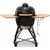 Kamado Bono Barbecue a carbone kamado bono media 20 in ceramica nero con rotelle 78x60x75 cm