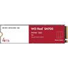 Western Digital SSD WD RED SN700 4TB NAS NVME M.2 PCIe Express Gen3.0 x4 WDS400T1R0C