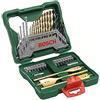 Bosch Set Da 40 Pezzi Di Punte E Bit Avvitamento In Titanio X-Line, Verde, 17.2 X 15.6 X 4.5 Cm