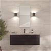 Loevschall Refine Specchio | Specchio da parete marrone con cornice | 45 x 90 cm | Specchio decorativo per bagno, soggiorno, camera da letto e corridoio, specchio minimalista ed elegante in ottone