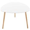 WELL HOME MOBILIARIO & DECORACIÓN Well Home - Tavolino bianco in stile scandinavo con 3 gambe oblique e pannello triangolare