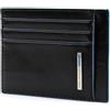 Piquadro Blue Square Porta Carte di Credito in Pelle Compatto