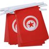 AZ FLAG Ghirlanda 6 Metri 20 Bandiere Tunisia 21x15cm, Bandiera Tunisina 15 x 21 cm - Festone Bandierine