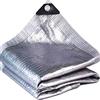 LLPEIJIE026 Rete di Ombreggiatura 99% Alluminio, Telo Ombreggiante Foglio di Alluminio Riflettente Panno Ombra, Anti UV, Resistente al Sole, per Auto/Cane/Serra/Giardino/Pergola (3x3m)