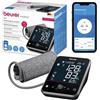Beurer BM 64 - Misuratore di pressione da braccio, metodo oscillometrico, rilevamento avanzato della fibrillazione atriale (AFib), tripla misurazione automatica, connessione Bluetooth all'app Beurer HealthManager Pro, display XL retroilluminato, memoria
