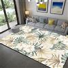 Sticker Superb. Tappeto con Piante Della Giungla Tropicale Fiori di Ananas Motivo con Foglie Verdi Flanella Tappeto per Soggiorno Sala da Pranzo Arredamento Camera da Letto Cucina Corridoio Bagno (Beige,80x120 cm)