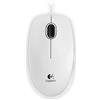 Logitech B100 Mouse USB Cablato, 3 Pulsanti, Rilevamento Ottico, Ambidestro, PC / Mac / Laptop / Chromebook - Bianco