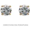 Inverness Orecchini 33 Tiffany Grande Zircone Cubico Placcato Oro 5mm