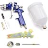 IPOTOOLS Pistola per Verniciare A Spruzzo HVLP H-827P - Pistole a spruzzo per verniciare - con ugello in plastica da 600 ml e Un ugello in Acciaio Inox 1,3 mm + Set di ugello 2,0 mm