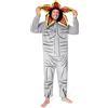 Stranger Things Pigiama Intero Uomo - Pigiami Uomo Ragazzo Invernale di Caldo Pile S-2XL Gadget Regalo (Grigio, 2XL)