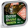 MONGE GATTO UMIDO 100 G BWILD GRAIN FREE ADULT PATE' SALMONE E ORTAGGI VASCHETTA