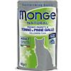 MONGE GATTO UMIDO 80 G NATURAL ADULTO TONNO A PINNE GIALLE BUSTINA