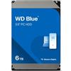Western Digital WD Blue 6TB Hard Disk Interno 3.5" 5400 RPM SATA 256 MB WD60EZAX