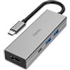 Hama Adattatore Multiporta Usb C, 4 Porte, 2 X Usb A, Usb C, Hdmi