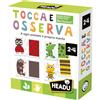 Headu Tocca & Osserva Montessori A Ogni Animale Il Proprio Manto It55010 Gioco Educativo Per Bambini 2-4 Anni Made In Italy