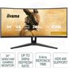 IIYAMA GCB3486WQSCP-B1 - GOLD PHOENIX™ Monitor 34 Pollici Curvo 1500R Ultra Wide UWQHD 3440x1440 240Hz Freesync™ Premium Pro PBP