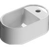 CERAMICA GLOBO - BONSAI lavabo ovale da appoggio 34x19 con piano per rubinetteria [bianco lucido] - B6O34BI