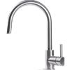 VEMA RUBINETTERIE - TIBER STEEL miscelatore cucina con canna tonda girevole e doccetta acciaio inox - V18040 : Finitura - nero opaco