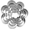 BekkiB 7714 - Set di 5 formine per biscotti Fiore a forma di 5 fiori di diverse dimensioni, 19 mm, 27 mm, 38 mm, 48 mm e 58 mm