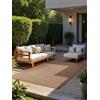 Hanse Home NORTHRUGS Kona Tappeto classico per interni ed esterni, tessuto piatto classico, reversibile, resistente alle intemperie e ai raggi UV, per balcone, terrazza, giardino, iuta bianca, 160 x 230 cm